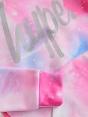 Różowy - Hype. Girls Pink Space 100% Cotton Hoodie - Image 3 of 3