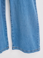 Oliver Bonas Blue Denim Puff Sleeve Jumpsuit - Image 9 of 9