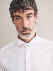 White Signature 100% Egytian Cotton Wing Collar Occasion Shirt - Image 4 of 8