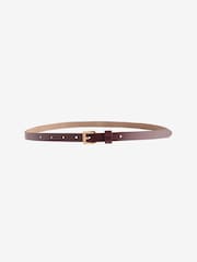 Wine Skinny Leather Belt - Image 3 of 4