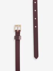 Wine Skinny Leather Belt - Image 4 of 4