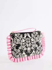 Cath Kidston Black/White Frill Wristlet Pouch - Image 1 of 6