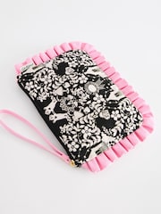 Cath Kidston Black/White Frill Wristlet Pouch - Image 3 of 6
