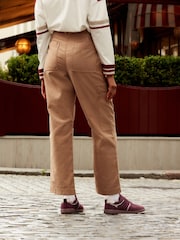 Camel Barrel 100% Cotton Trousers - Image 4 of 10
