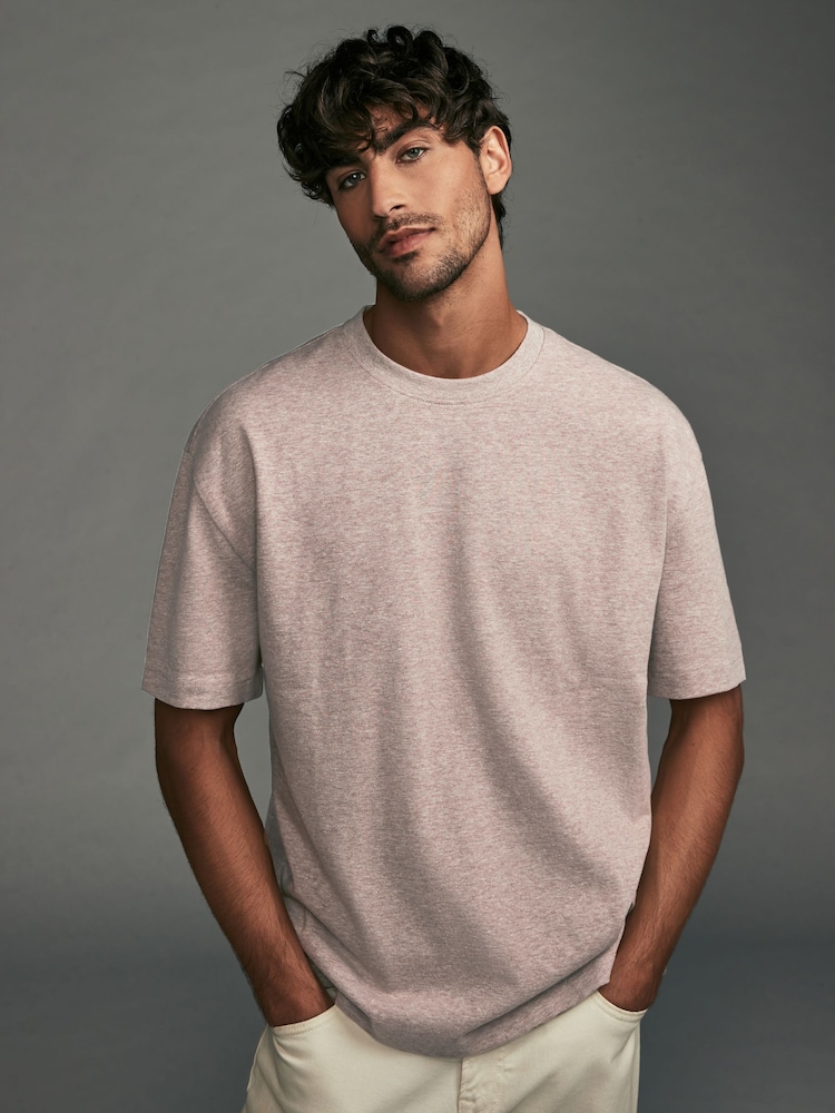 Stone Marl Relaxed Fit Heavyweight T-Shirt - Image 3 of 7