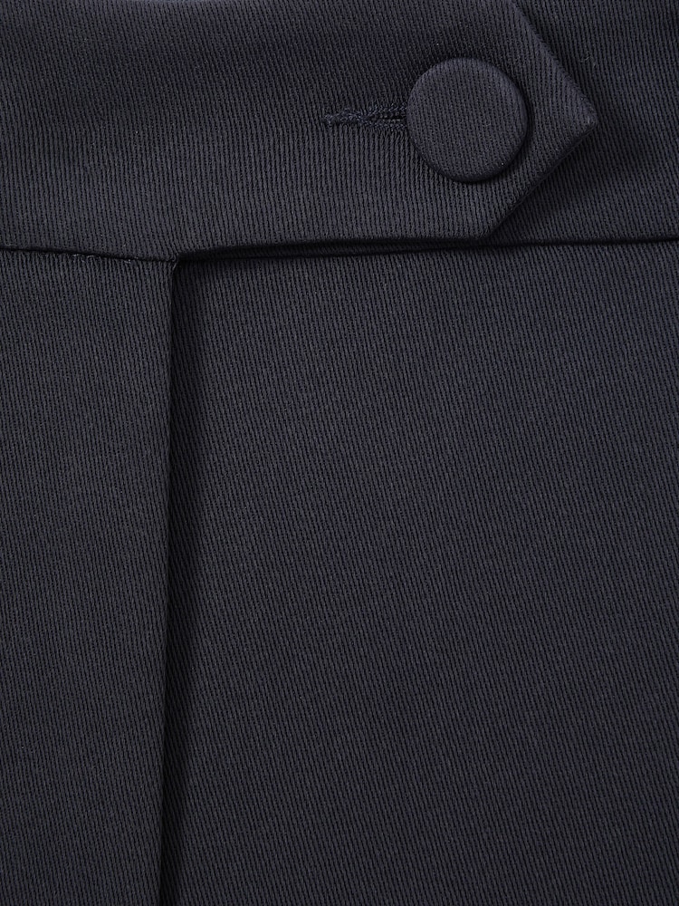 Reiss Navy Solene Wide Leg Split Hem Trousers - Image 6 of 6