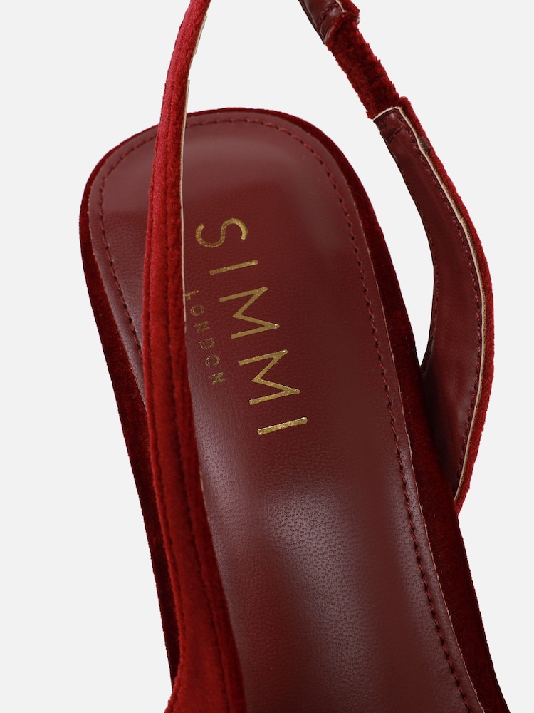 Simmi London Red Arabella Slingback Court Shoes - Image 4 of 4 Simmi London Red Arabella Slingback Court Shoes - Image 4 of 4