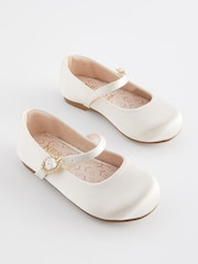 Ivory White Wide Fit (G) Flower Girl Occasion Mary Jane Shoes - Image 1 of 5