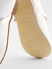Ivory White Wide Fit (G) Flower Girl Occasion Mary Jane Shoes - Image 5 of 5