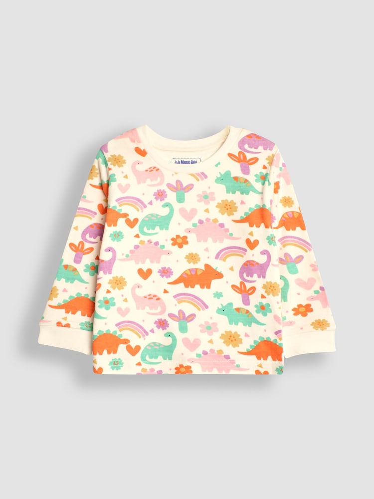 JoJo Maman Bébé Lilac Dino Pyjamas 2 Pack - Image 2 of 9