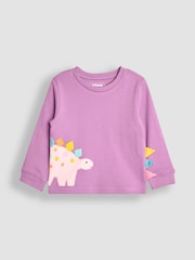 JoJo Maman Bébé Lilac Dino Pyjamas 2 Pack - Image 4 of 9