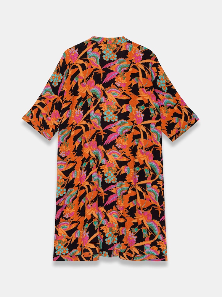 Mint Velvet Orange Floral Print Long Kimono - Image 7 of 7 Mint Velvet Orange Floral Print Long Kimono - Image 7 of 7