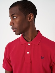 Crew Clothing Red Chrome Plain 100% Cotton Classic Polo Shirt - Image 4 of 5