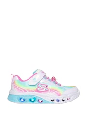 Skechers White Flutter Heart Lights Groovy Swirl Shoes - Image 1 of 3