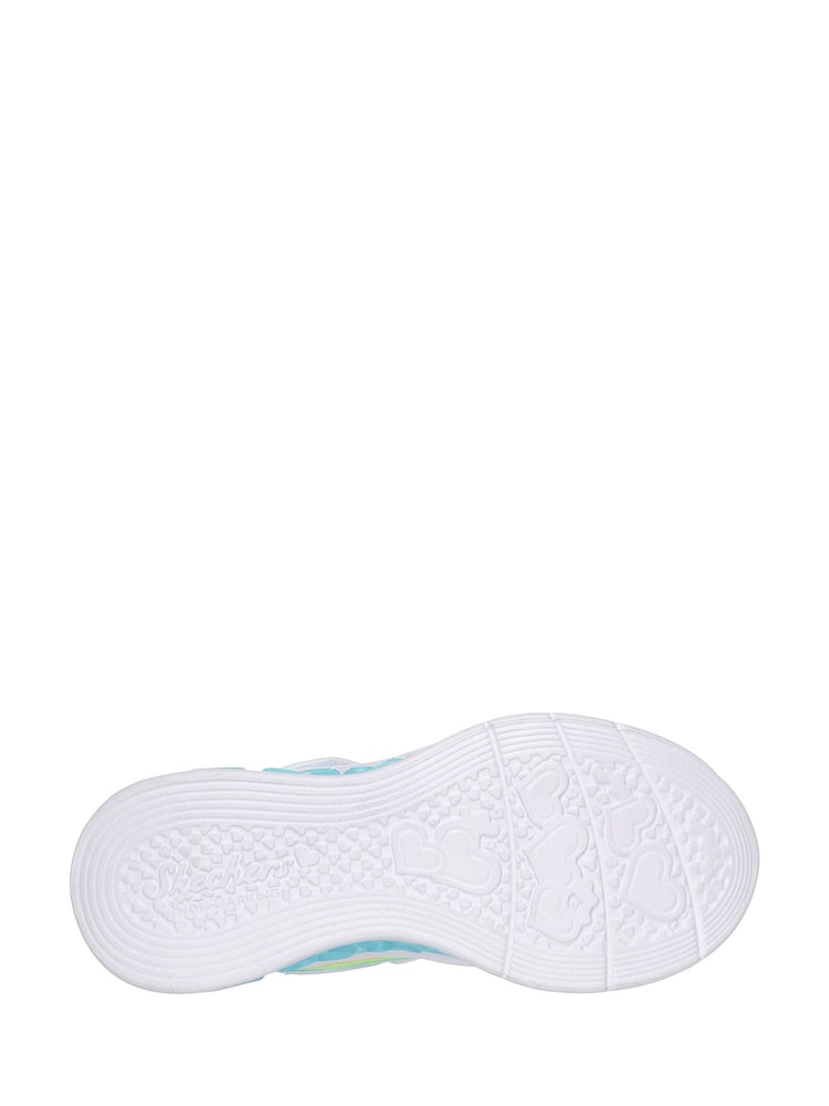 Skechers White Flutter Heart Lights Groovy Swirl Shoes - Image 3 of 3