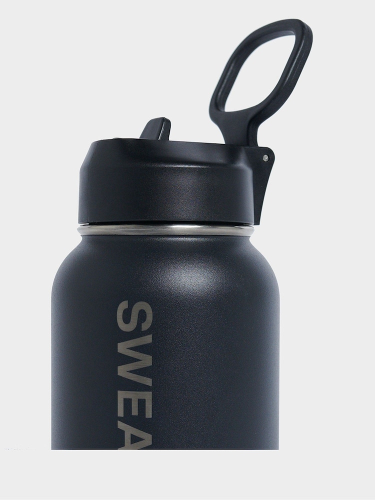 Sweaty Betty Black Keep It Chill Straw Water 950ml Bottle - Image 2 of 3