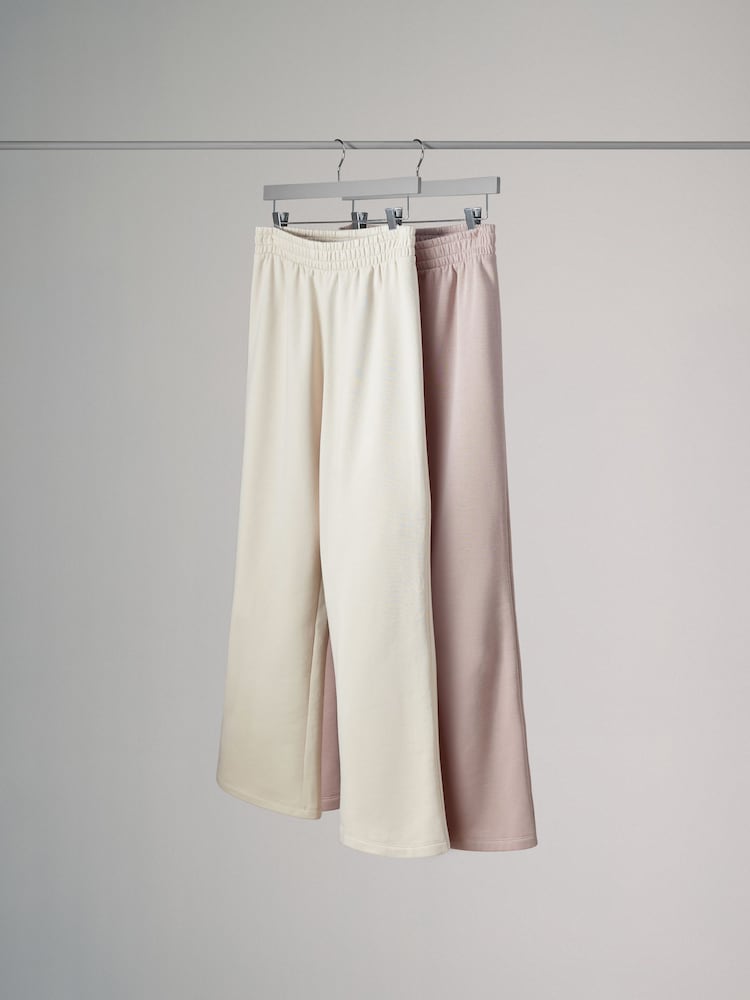 Taupe Brown/Cream - Pack de 2 pantalones de chándal de pernera ancha de The Set - Imagen 2 de 8 Taupe Brown/Cream - Pack de 2 pantalones de chándal de pernera ancha de The Set - Imagen 2 de 8