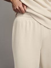 The Set Taupe Brown/Cream 2 Pack Wide Leg Joggers - Image 6 of 8