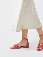 Radley London Red Linden Crescent Stirrup Strap Sandals - Image 1 of 4
