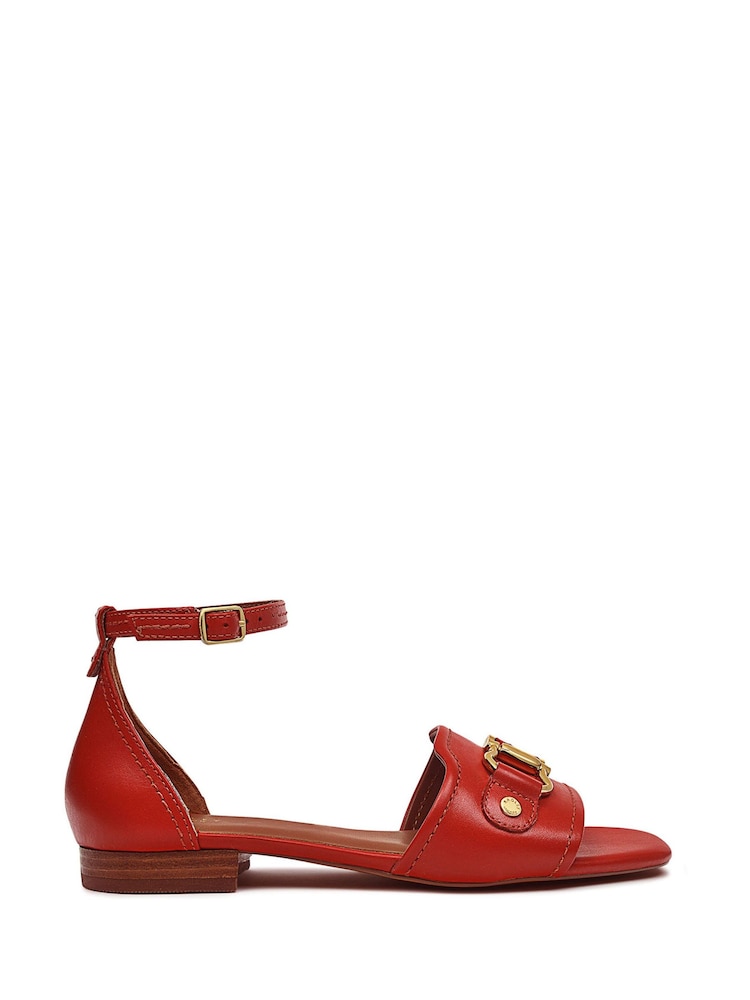 Radley London Red Linden Crescent Stirrup Strap Sandals - Image 2 of 4