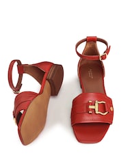 Radley London Red Linden Crescent Stirrup Strap Sandals - Image 3 of 4