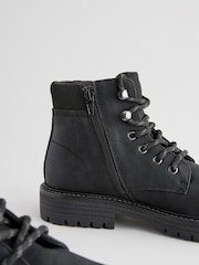 Black Lace Up Boots - Image 5 of 7