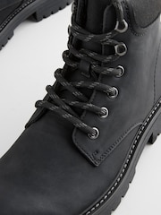 Black Lace Up Boots - Image 6 of 7