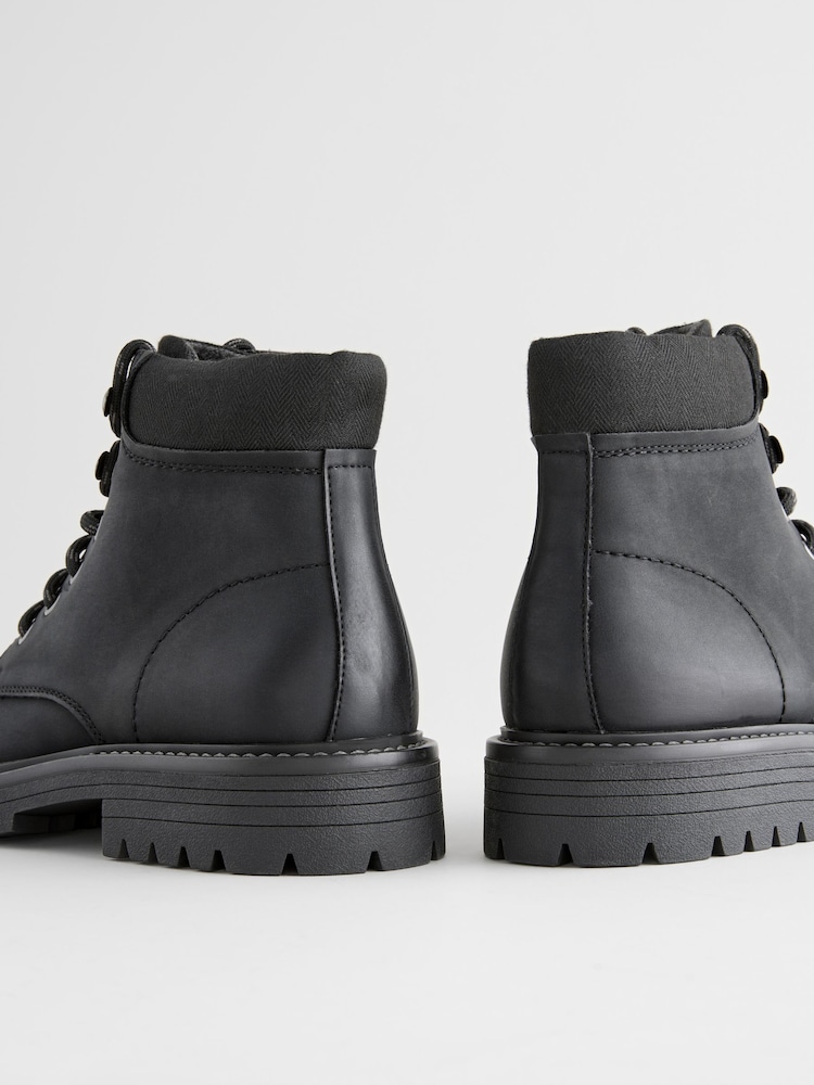 Black Lace Up Boots - Image 7 of 7