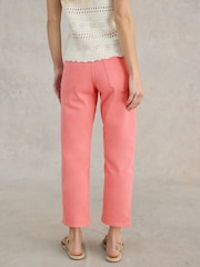 White Stuff Pink Blake Straight Crop Jeans - Image 2 of 7