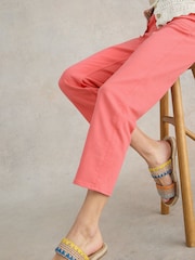 White Stuff Pink Blake Straight Crop Jeans - Image 3 of 7