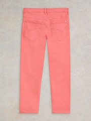 White Stuff Pink Blake Straight Crop Jeans - Image 6 of 7