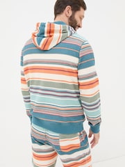 FatFace Blue Trescowe Stripe Overhead Hoodie - Image 4 of 7