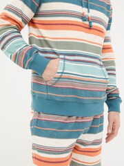 FatFace Blue Trescowe Stripe Overhead Hoodie - Image 6 of 7