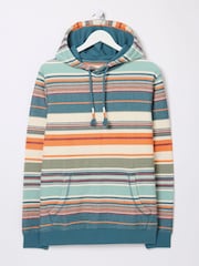 FatFace Blue Trescowe Stripe Overhead Hoodie - Image 7 of 7