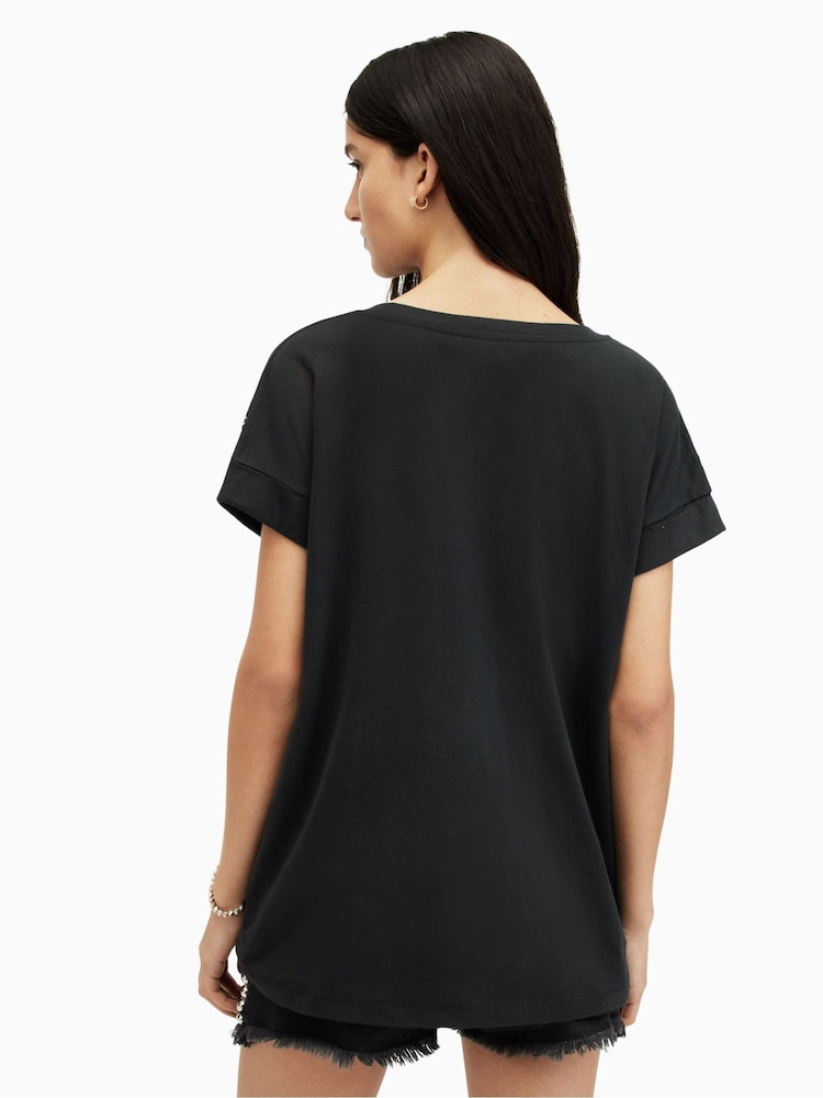 AllSaints Boy Tassel Black T-Shirt - Image 2 of 5