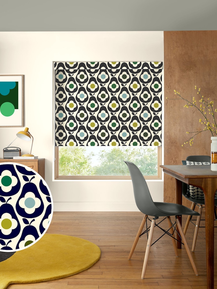 Orla Kiely Whale Blue Multi Pear Made to Measure Roller Blinds - Image 1 of 6