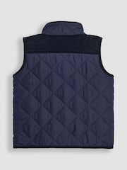 JoJo Maman Bébé Navy Quilted Gilet - Image 2 of 3