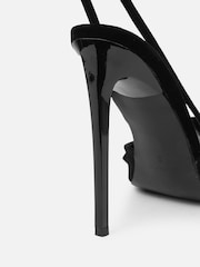 Simmi London Black Toppaz Bow Detail Slingback Court Shoes - Image 5 of 5