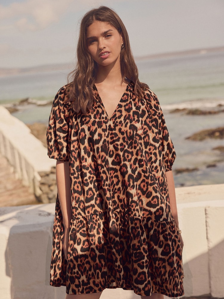 Animal 100% Cotton Summer Mini Dress - Image 1 of 4