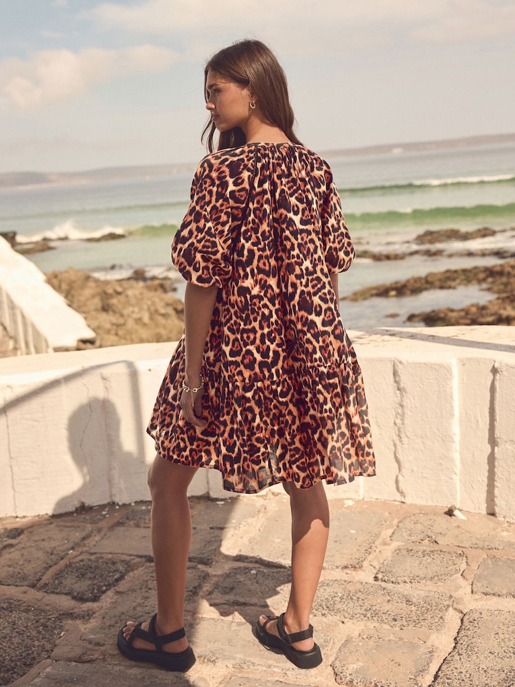 Animal 100% Cotton Summer Mini Dress - Image 2 of 4