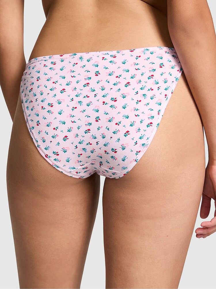 Victoria's Secret PINK Pink Tulip Floral Cotton String Bikini Knickers - Image 2 of 3