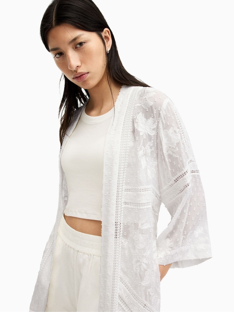 All Saints White Carina Emb Kimono - Image 2 of 7