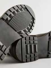 Brown Leather Zip Up Borg Lined Boots - Image 7 of 7