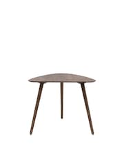 Gallery Home Dark Wood Temara Smoked Oak Style 3 Seater Dining Table - Image 4 of 6