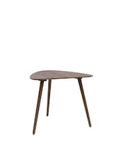 Gallery Home Dark Wood Temara Smoked Oak Style 3 Seater Dining Table - Image 6 of 6