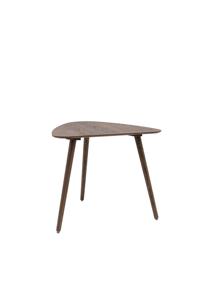 Gallery Home Dark Wood Temara Smoked Oak Style 3 Seater Dining Table - Image 6 of 6