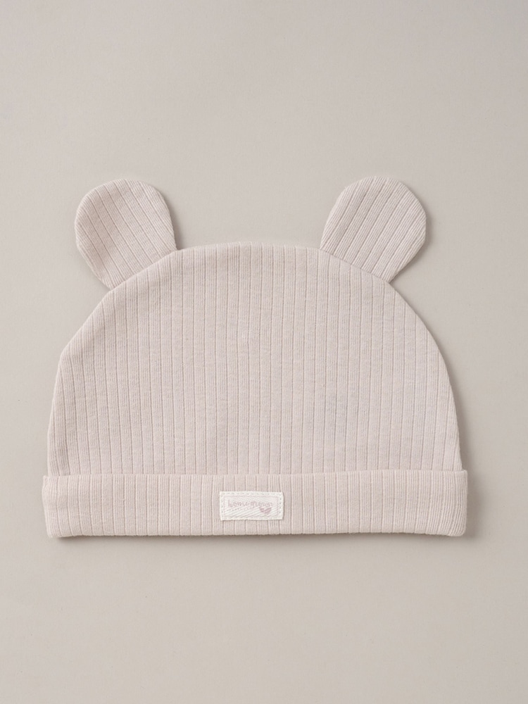 Homegrown Natural 3 Piece Ribbed Bodysuit Joggers And Bear Hat Set - Image 5 of 5