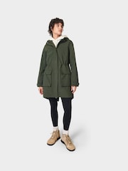 Sweaty Betty Dark Forest Green Stride Waterproof Parka - Image 1 of 9