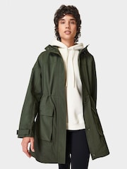 Sweaty Betty Dark Forest Green Stride Waterproof Parka - Image 2 of 9