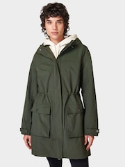 Sweaty Betty Dark Forest Green Stride Waterproof Parka - Image 3 of 9